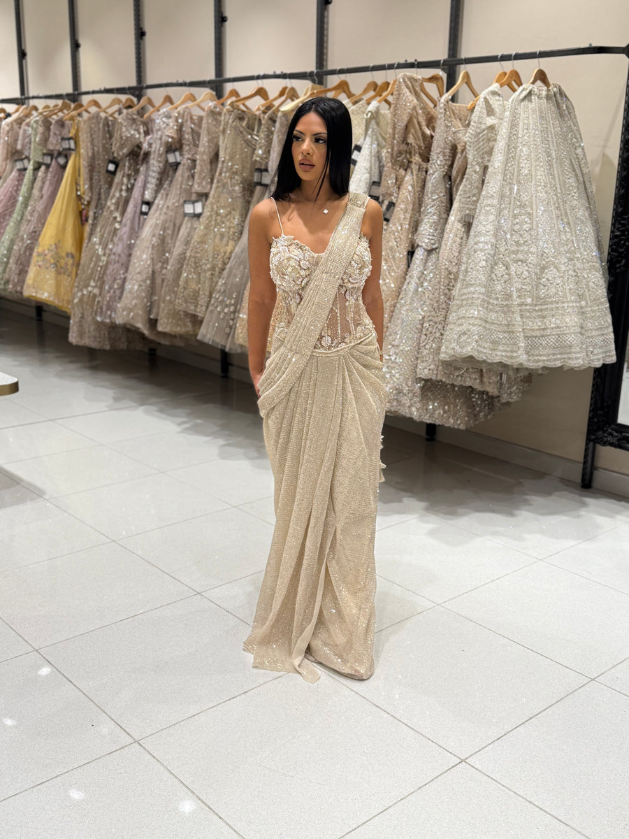 Gold Drape Saree