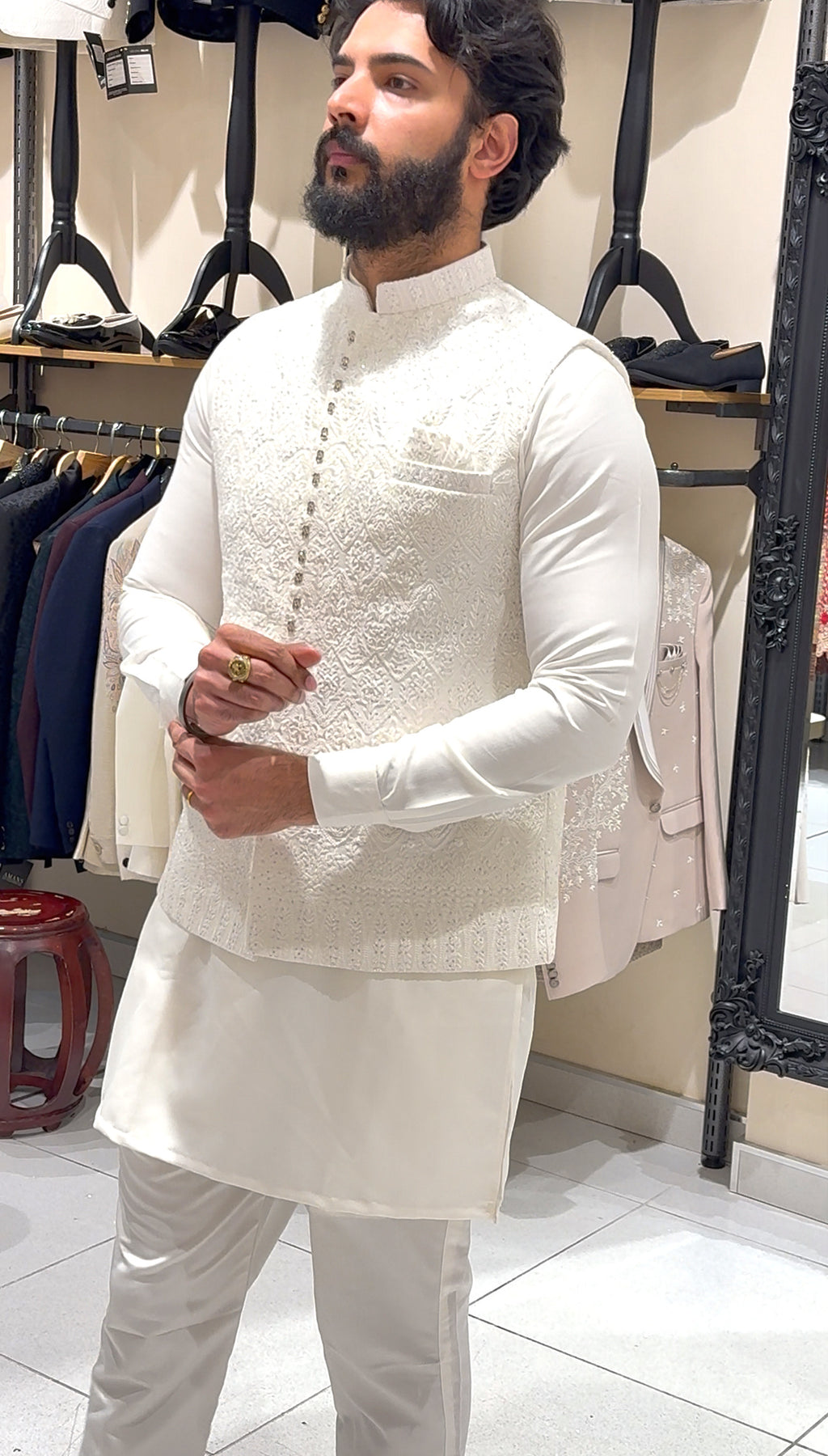 Off White Threadwork Waistcoat