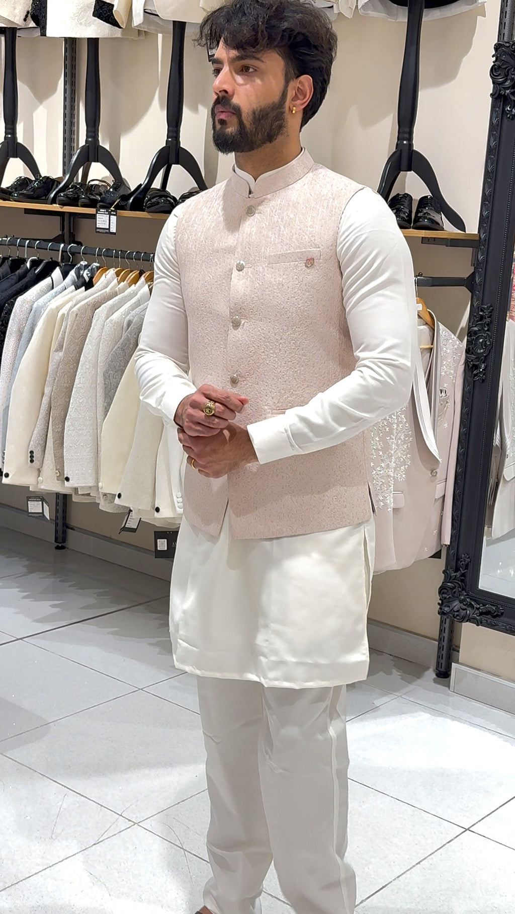 Pink Georgette Waistcoat