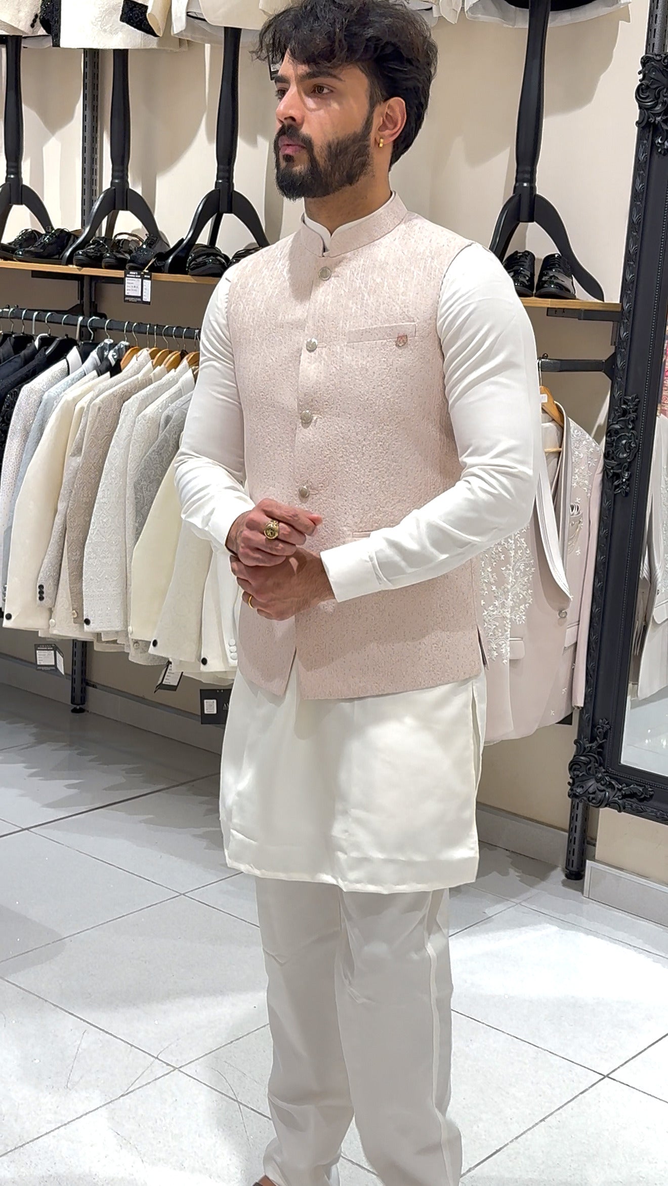 Pink Georgette Waistcoat
