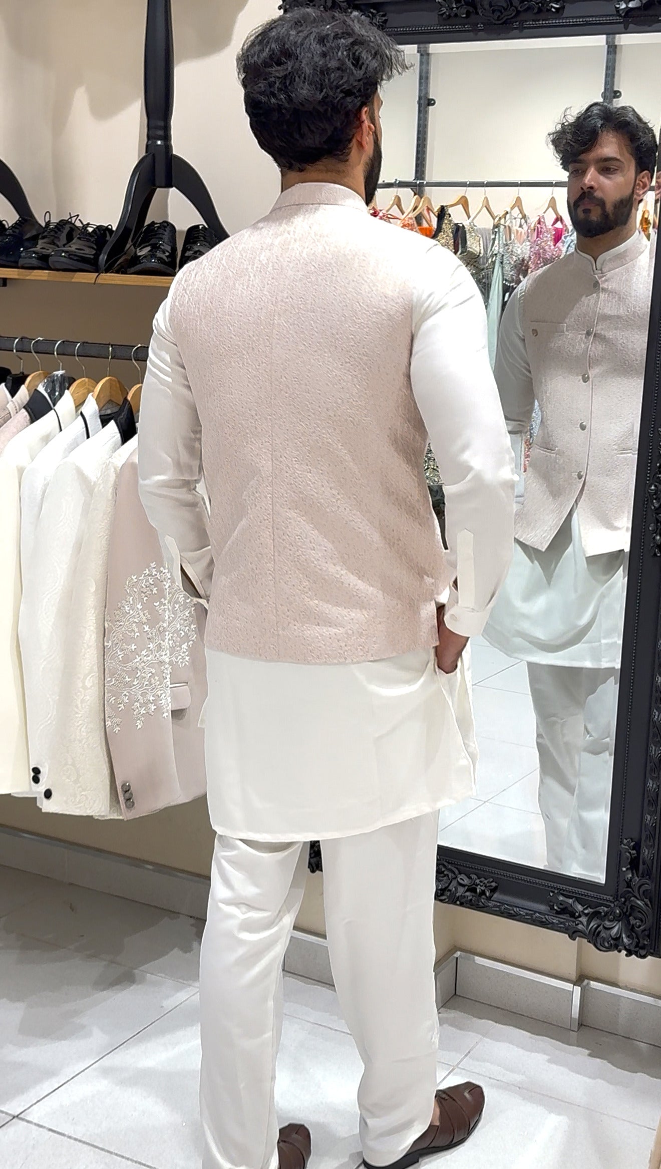 Pink Georgette Waistcoat