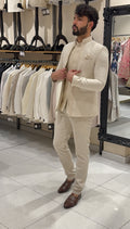Linen Three-Piece Indo Western Suit