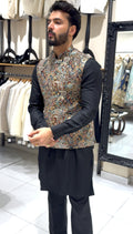 Black Multicoloured Waistcoat